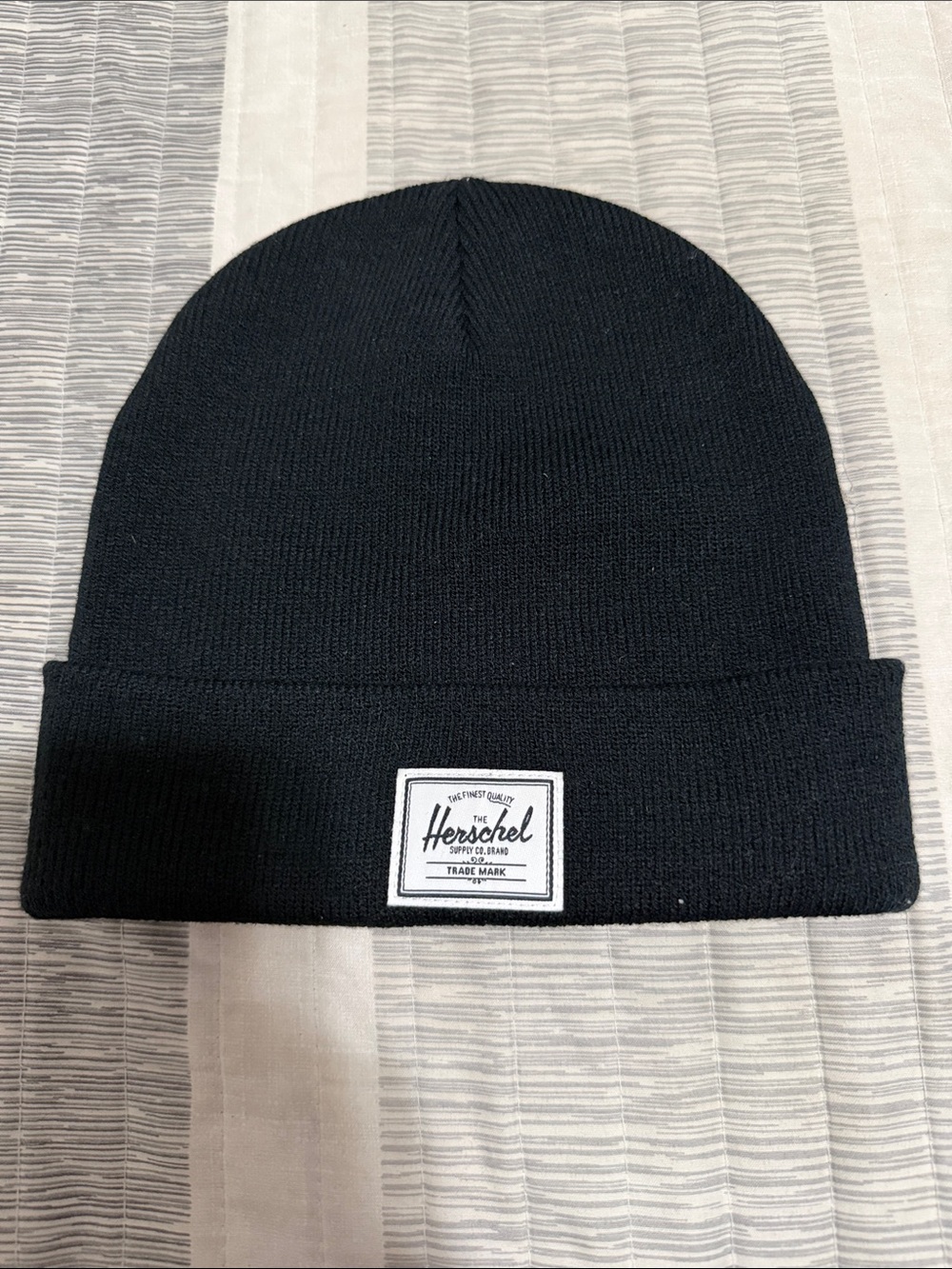 Herschel Supply Company Black Fold-Over Knit Beanie